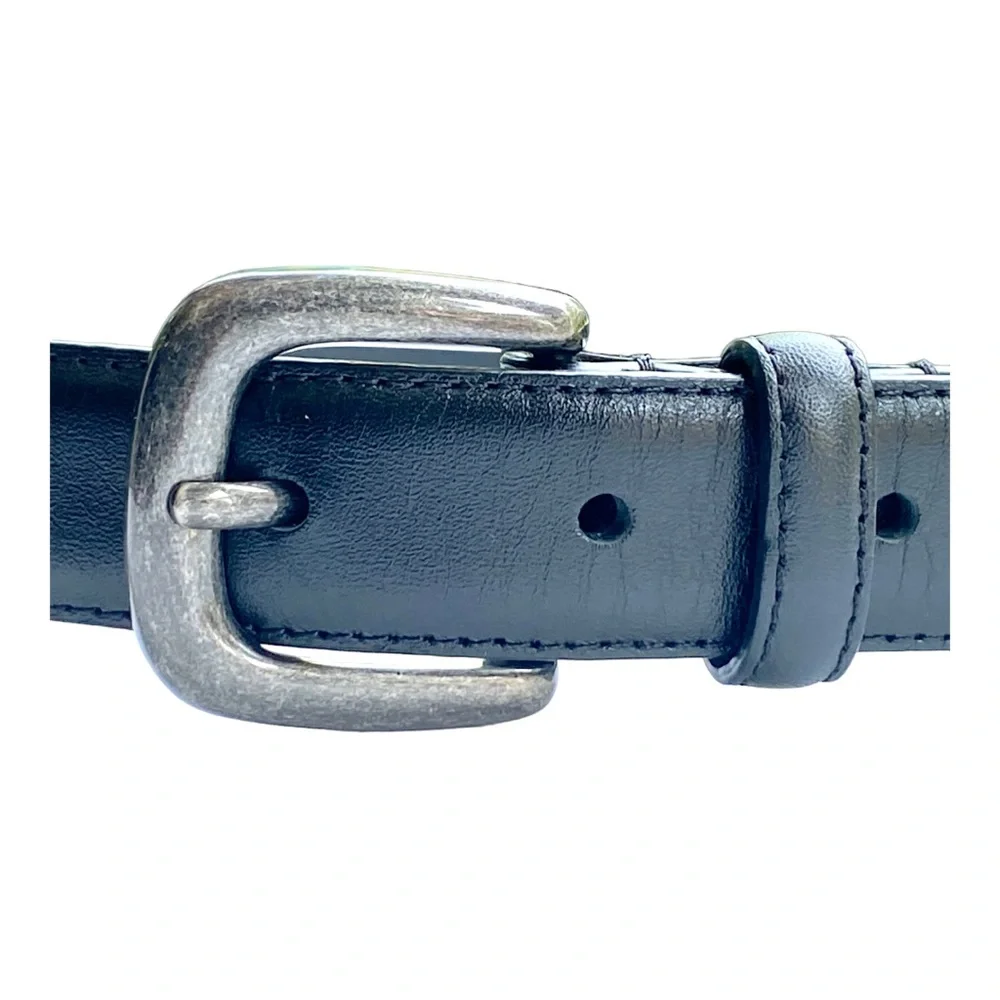 Janie and Jack Black Leather Belt Size 2T - 3